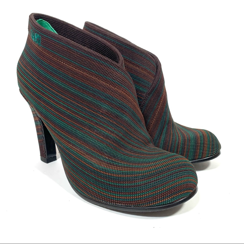 United Nude Classic Fold Mid Ankle Booties Brown/Green